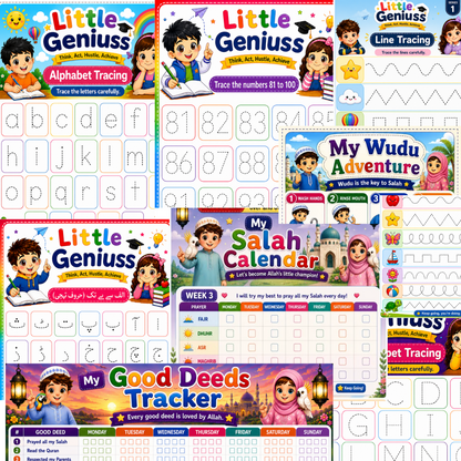 Little Geniuss Wipe & Write Learning Cards (A4)