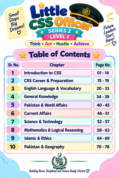 Little CSS Officer Series 1 & 2 | Little Geniuss | Kids Educational Books
